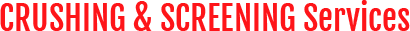 Crushing & Screening Services logo